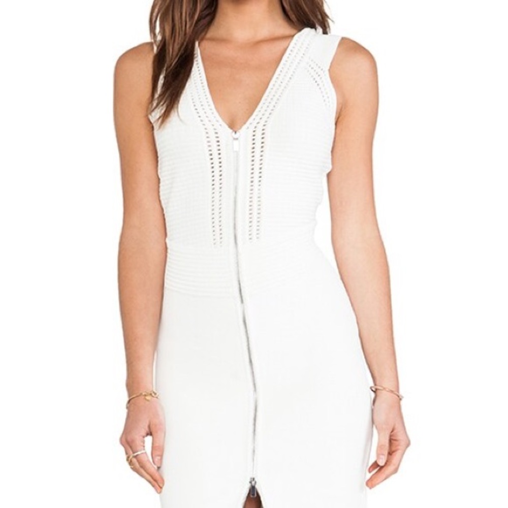 Diane Von Furstenberg Cream Textured Dress